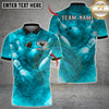 Maxcorners Bowling Dramatic Red Smoke Flare Multicolor Customized Name, Team Name 3D Shirts