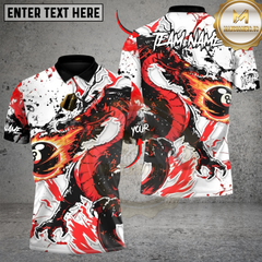 Maxcorners Inferno Dragon Billiard 8-ball Multicolor Customized Name, Team Name 3D Shirt
