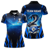 Maxcorners Personalized 10 Ball Thunder Lightning Cobra Snake Men Billiard Shirts, 10 Ball Pool Team Jersey  LM1805