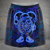 Maxcorners Darts Neon Cool Dartboard Mascot Personalized 3D Skirts With Shorts