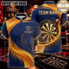 Maxcorners Darts & Bold Dartboard Layered Wave Graphic Multicolor Customized Name, Team Name 3D Shirts
