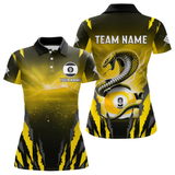 Maxcorners Personalized 9 Ball Thunder Lightning Cobra Snake Men Billiard Shirts, 9 Ball Pool Team Jerseys LM1805