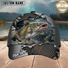 Maxcorners Fishing Torn Metal Mesh Personalized 3D Cap