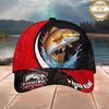 Maxcorners Fishing Red Black Water Splash Personalized 3D Cap