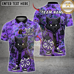 Maxcorners Darts Cartoon Wolf Graffiti Multicolor Customized Name, Team Name 3D Shirts
