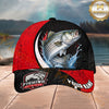 Maxcorners Fishing Red Black Water Splash Personalized 3D Cap