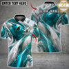 Maxcorners Bowling Abstract Fluid White Multicolor Customized Name, Team Name 3D Shirts