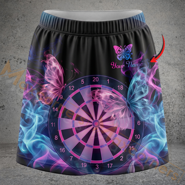 Maxcorners Darts Smoke Butterfly Personalized 3D Skirts With Shorts