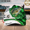 Maxcorners Fishing White Green Lava Sport Personalized Name Classic 3D Cap Personalized Cap (13 Breeds)
