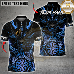 Maxcorners Darts Golden Dragon Multicolor Customized Name, Team Name 3D Shirts