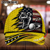 Maxcorners Golf American Flag Golfer Swing Personalized Name 3D Cap