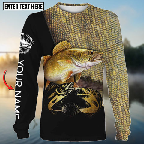 Maxcorners Walleye Fishing Customized Name 3D Shirt