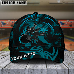 Maxcorners Bowling Spider Multicolor Personalized Name 3D Cap