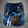Maxcorners Darts Lightning Cyber Skull Dartboard Personalized 3D Skirts With Shorts