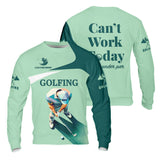 Maxcorners Can't Work Today Feelin Under Par Custom Men's Golf Polo Shirt, Funny Golf Shirt, Gift For Golfers