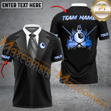 Maxcorners Ball 8 Gentleman Billiard Jersey Multicolor Options Personalized Name, Team Name 3D Polo Shirt (4 Colors)