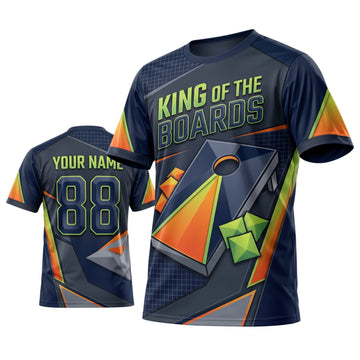Maxcorners Cornhole King Of The Boards Personalized Name 3D Unisex Shirt