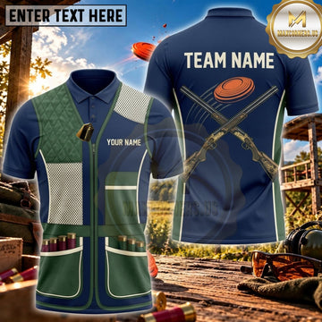 Maxcorners Clay Shooting Minimal Target Utility Vest Personalized Name 3D Unisex Shirt