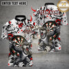 Maxcorners Cool Wolf Darts Multicolor Customized Name, Team Name 3D Shirts