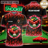 Maxcorners Pool Player Gear Glowing Billiard Art Multicolor Customized Name 3D Shirt