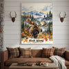 Maxcorners Duck Hunting Labrador Mallards Art Deco Personalized Canvas Wall Art