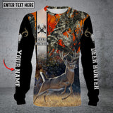 Maxcorners Deer Hunter Orange Camo 3D All Over Printed Long Sleeve Shirt