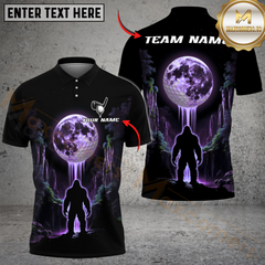 Maxcorners Golf Bigfoot Forest Moonlight Multicolor Customized Name, Team Name 3D Shirts