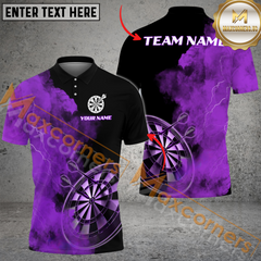 Maxcorners Darts Smell Smoke Mutilcolor Options Personalized Name, Team Name 3D Polo Shirt