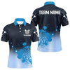 Maxcorners Men's Personalized Darts Shirt With Blue Gradient Splash Dartboard, Darts Jersey LM1605