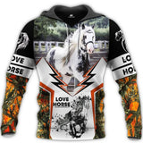 Maxcorners Beautiful Pinto Horse Custom Name Shirt 3D All Over Printed Clothes