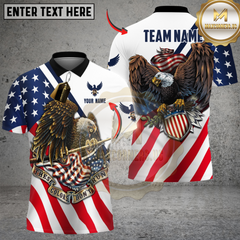 Maxcorners Billiards American Eagle Flag Pride Personalized Name 3D Unisex Shirt