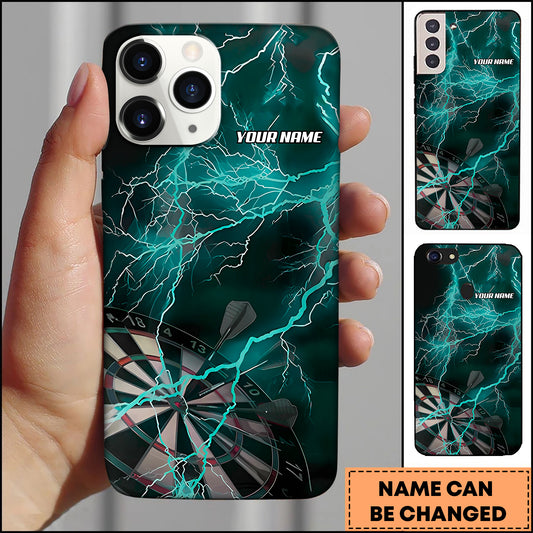 Maxcorners Darts Lightning Dartboard Multicolor Personalized Name 3D Phone Case