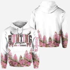 Maxcorners Hunting Wife, Personalized Hunting All Over Shirt, Personalized 3D Hoodie For Hunting Lover TU2611