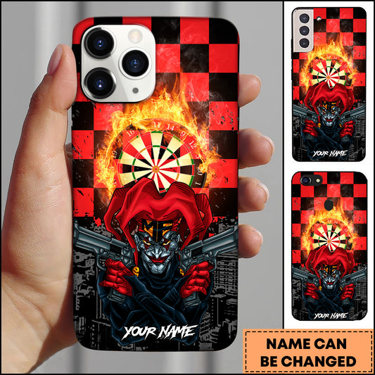 Maxcorners Darts Joker Dartboard Multicolor Personalized Name 3D Phone Case
