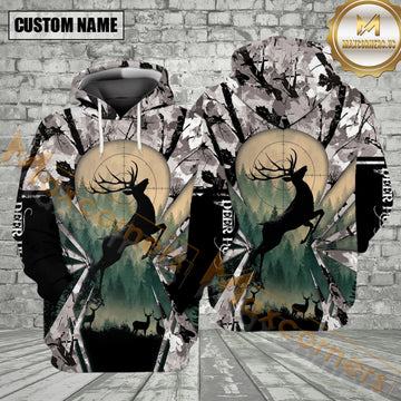 Maxcorners Deer Hunting Peaceful Forest All Over Print Shirt Best Gift For Hunter