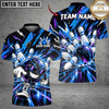 Maxcorners Bowling Cartoon Bunny & Explosive Graffiti Graphic Multicolor Customized Name, Team Name 3D Shirts