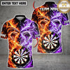 Maxcorners Darts Fire And Ice Fierce Shark Mascot Dual Element Target Board Graphic Multicolor Customized Name, Team Name 3D Shirts