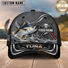 Maxcorners Fishing Graphic Carbon Fiber Metallic Pattern Customized Name 3D Cap