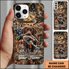 Maxcorners Duck Hunting German Shorthaired Pointer American Flag Golden Forest Personalized Name 3D Phone Case - Chocolate Labrador Retriever