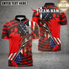 Maxcorners Darts American Flag Dartboard Personalized Name 3D Unisex Shirt