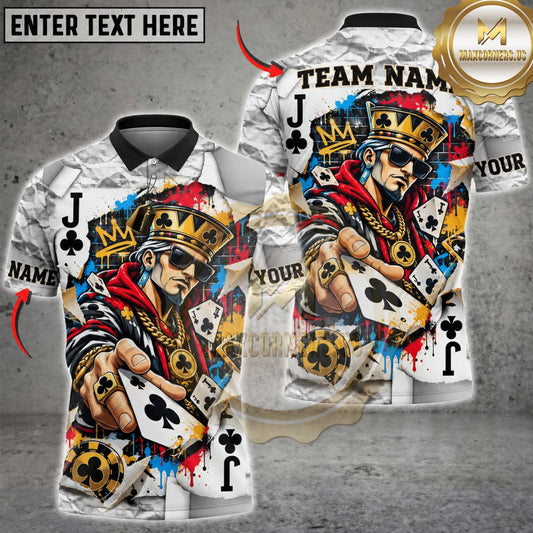 Maxcorners Darts Colorful Joker Playing Cards Classic Dartboard Personalized Name 3D Unisex Shirt