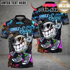 Maxcorner Smile & Swing Urban Golf Polo Shirt Customized Name, Team Name 3D Shirts (4 Colors)
