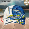 Maxcorners Fishing Blue Wave Personalized Name 3D Cap