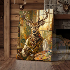Maxcorners Renaissance Deer Canvas - Cultured Wildlife Artist Wall Art