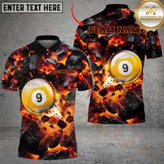 Maxcorners Billiard 9 Ball Shoot And Destroy Personalized Name, Team Name 3D Shirt (4 Colors)