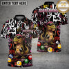 Maxcorners Billiards 8 Ball Graffiti Pool Dinosaur Gang Smoke Personalized Name Shirt (4 Colors)