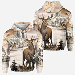 Maxcorners Love Hunting, Personalized Hunting All Over Shirt, Personalized 3D Hoodie For Hunting Lover 12 TU2611