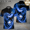 Maxcorners Blazing Phoenix Golf Polo Personalized Name, Team Name 3D Shirt (4 Colors)