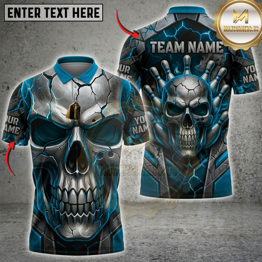 Maxcorners Darts Orange Flame Skull Mechanical Gear Dartboard Multicolor Customized Name, Team Name 3D Shirts ( 4 Colors )
