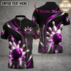 Maxcorners Bowling Flaming Bowling Ball & Pin Graphic Multicolor Customized Name, Team Name 3D Shirts